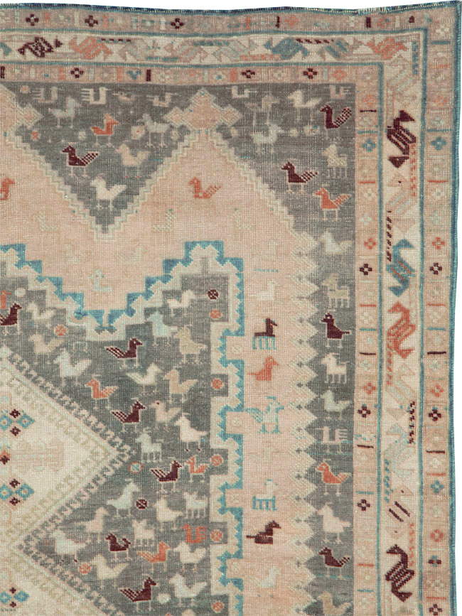 Vintage Persian Afshar Rug, No.26867 - Staging