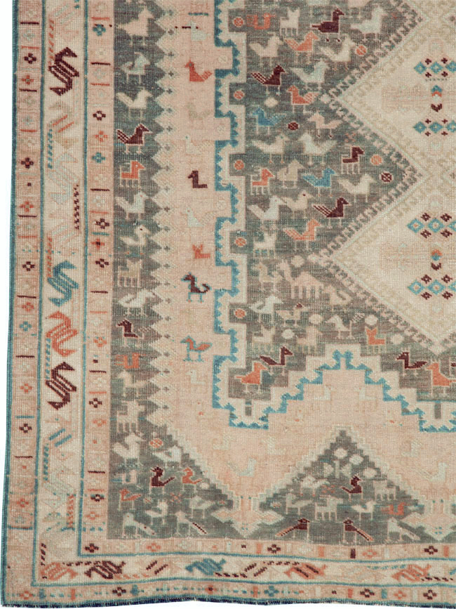 Vintage Persian Afshar Rug, No.26867 - Staging