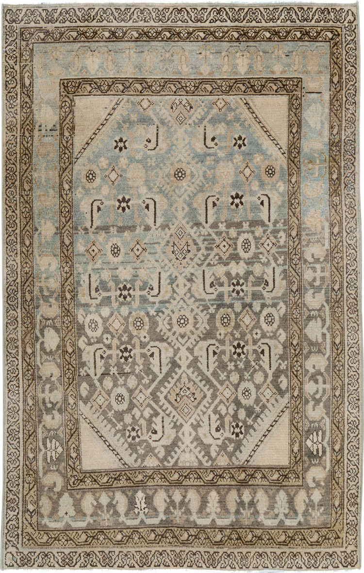 Vintage Persian Malayer Throw Rug, No.26871 - Staging