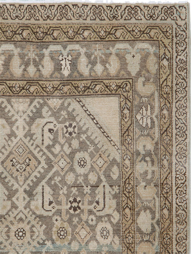 Vintage Persian Malayer Throw Rug, No.26871 - Staging