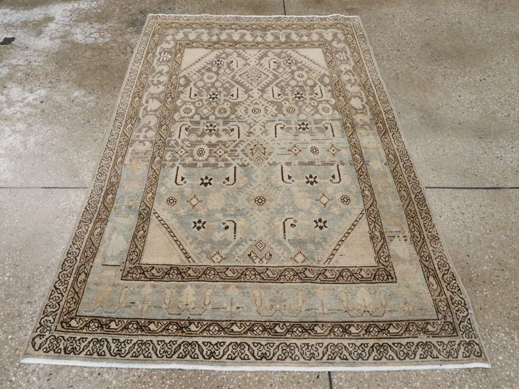 Vintage Persian Malayer Throw Rug, No.26871 - Staging