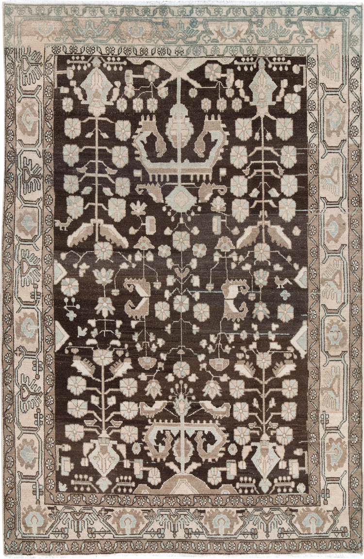 Vintage Persian Malayer Accent Rug, No.26883 - Staging