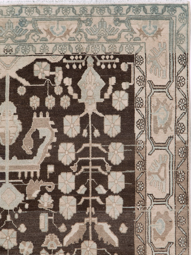 Vintage Persian Malayer Accent Rug, No.26883 - Staging