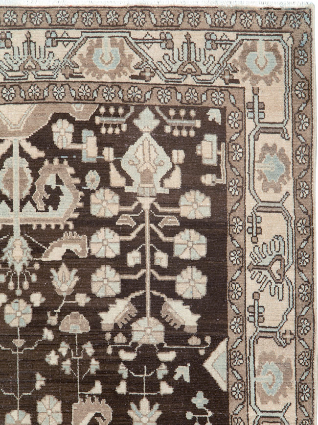 Vintage Persian Malayer Accent Rug, No.26883 - Staging