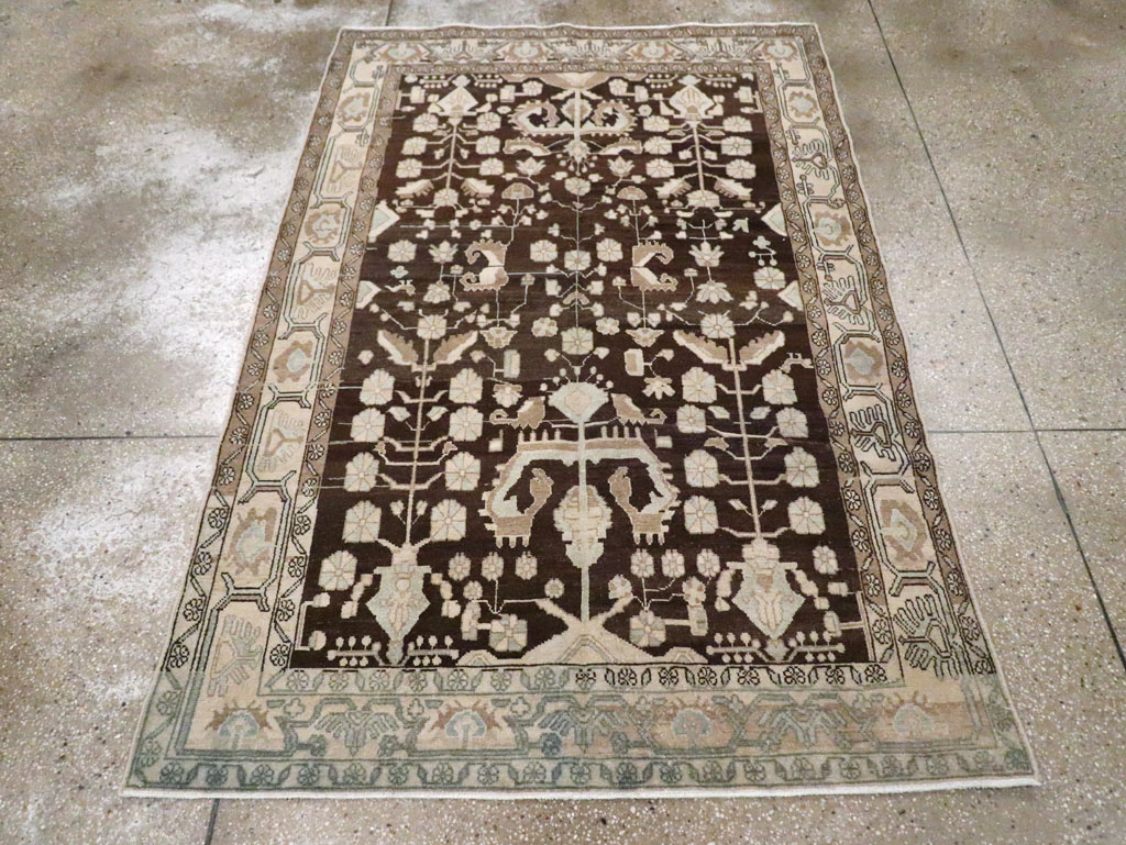 Vintage Persian Malayer Accent Rug, No.26883 - Staging