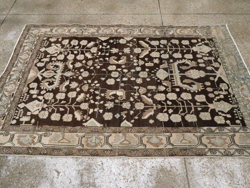 Vintage Persian Malayer Accent Rug, No.26883 - Staging