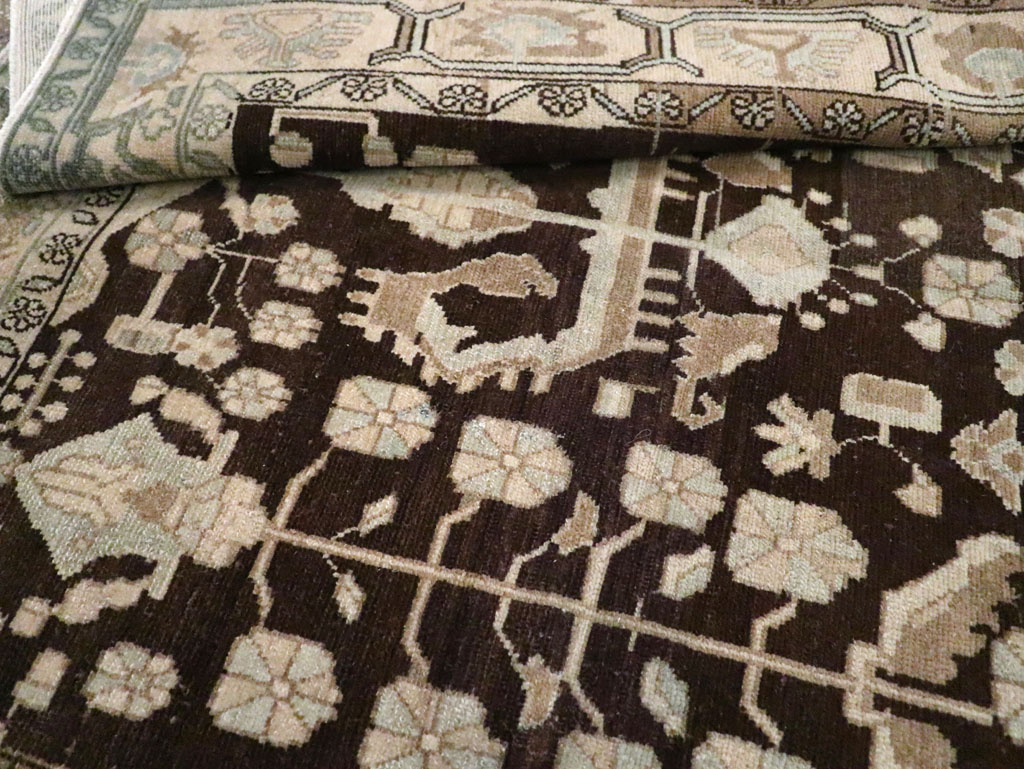 Vintage Persian Malayer Accent Rug, No.26883 - Staging