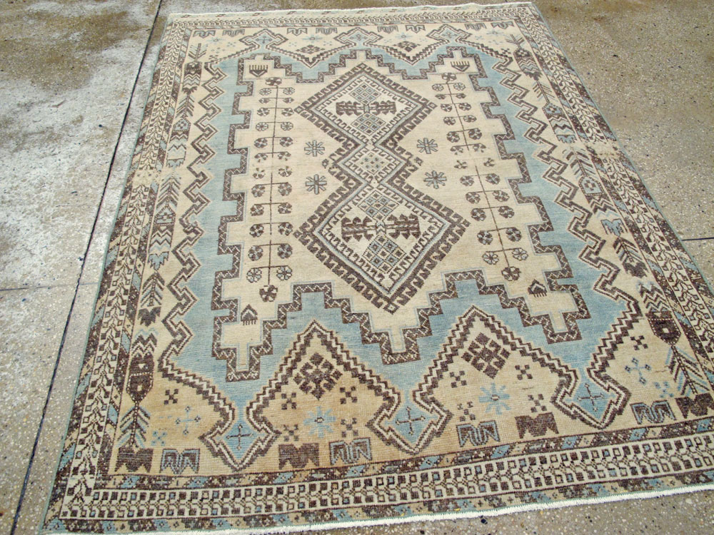 Vintage Persian Afshar Rug, No.26888 - Staging