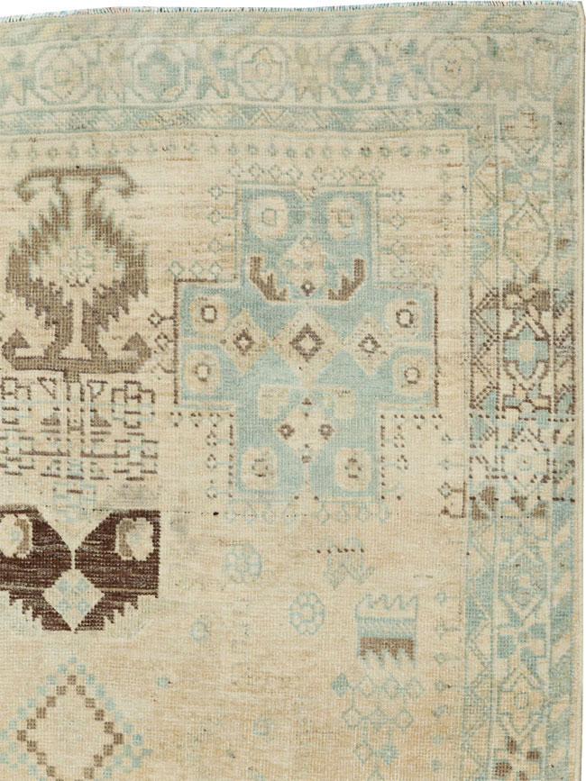 Vintage Persian Afshar Throw Rug, No.26890 - Staging