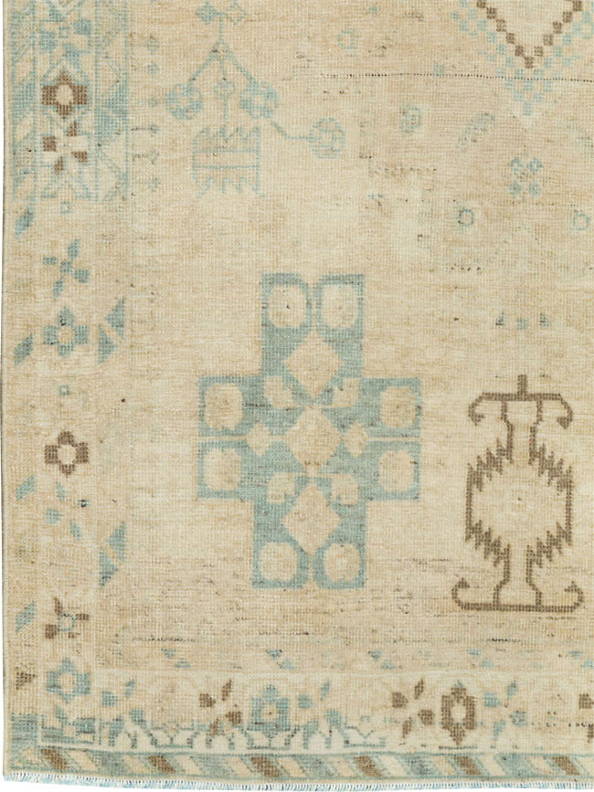 Vintage Persian Afshar Throw Rug, No.26890 - Staging