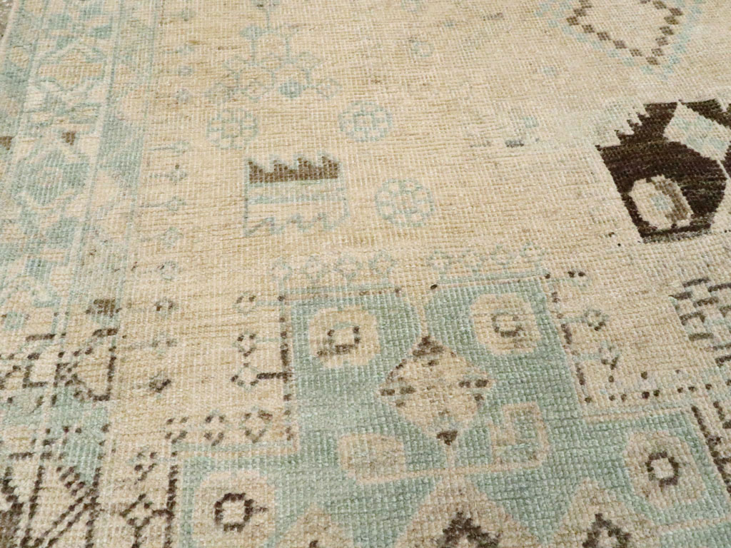 Vintage Persian Afshar Throw Rug, No.26890 - Staging