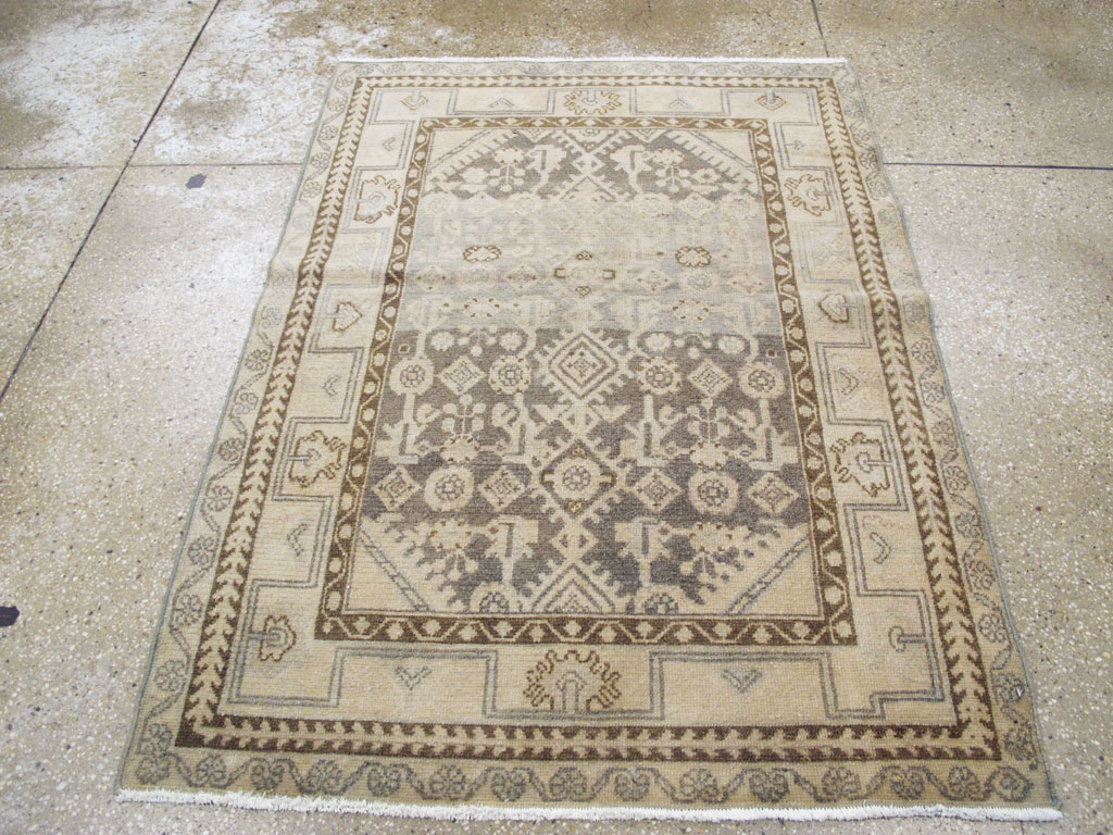 Vintage Persian Malayer Throw Rug, No.26891 - Staging