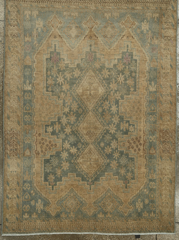 Vintage Persian Afshar Rug, No.26898 - Staging