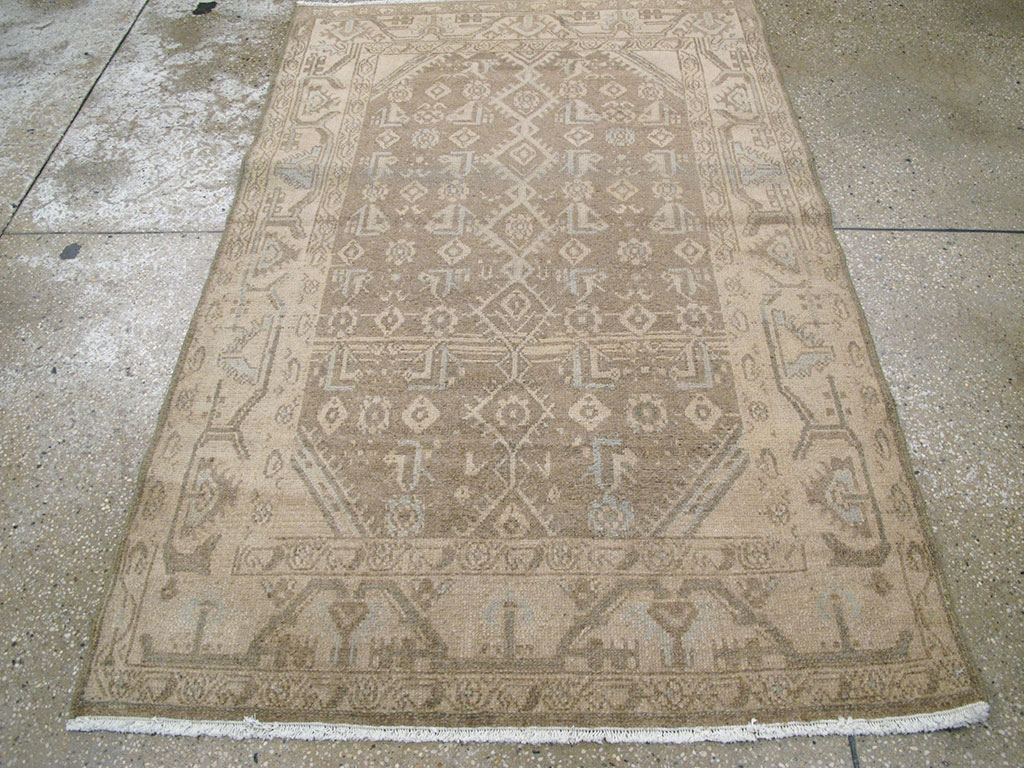Vintage Persian Malayer Throw Rug, No.26901 - Staging