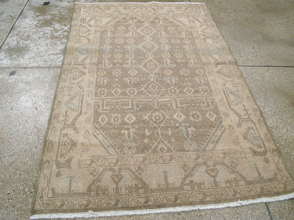 Vintage Persian Malayer Throw Rug, No.26901 - Staging