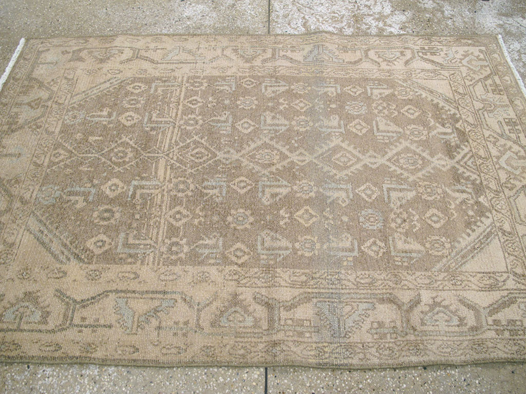 Vintage Persian Malayer Throw Rug, No.26901 - Staging