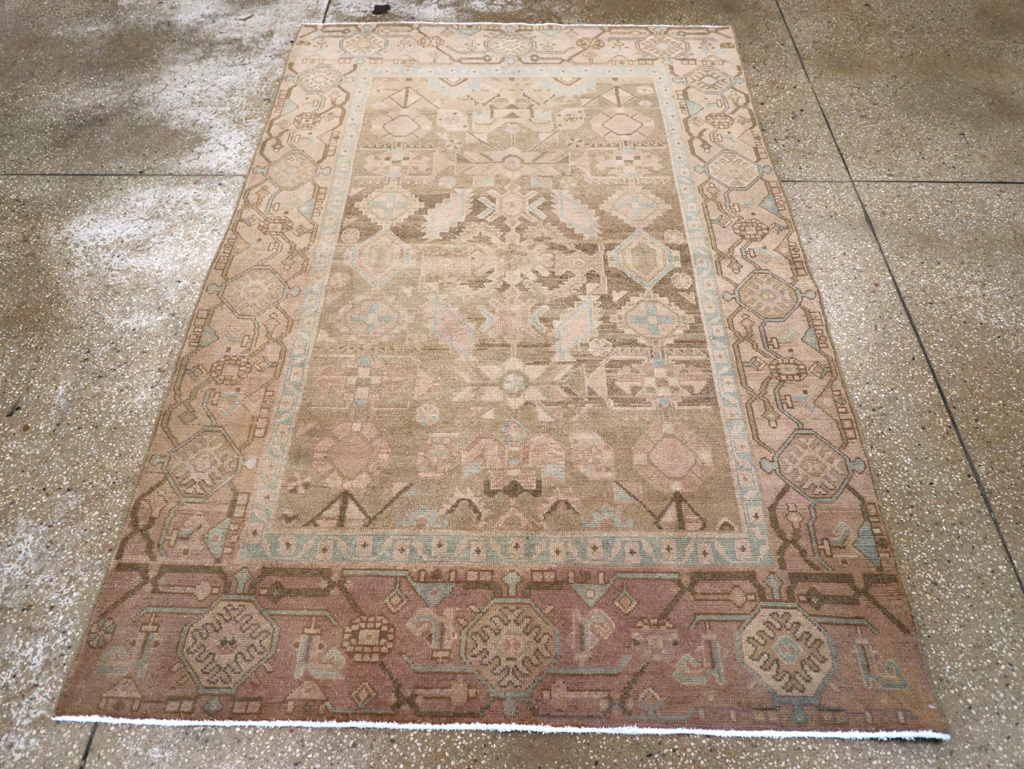 Vintage Persian Malayer Accent Rug, No.26905 - Staging