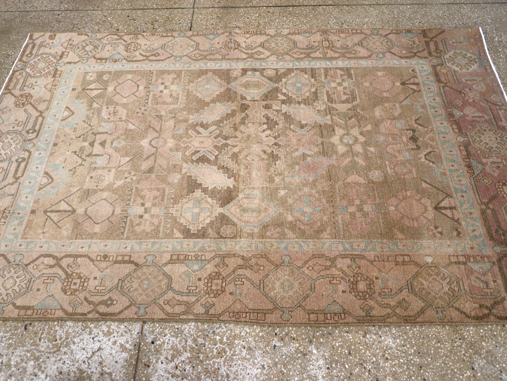 Vintage Persian Malayer Accent Rug, No.26905 - Staging