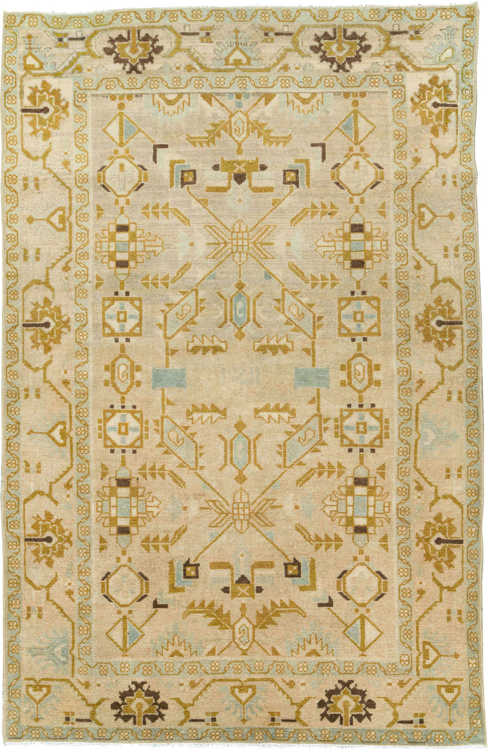 Vintage Persian Malayer Accent Rug, No.26907 - Staging