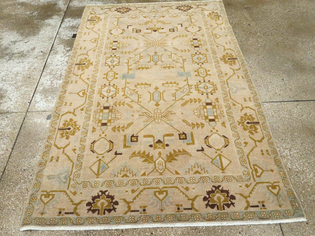 Vintage Persian Malayer Accent Rug, No.26907 - Staging