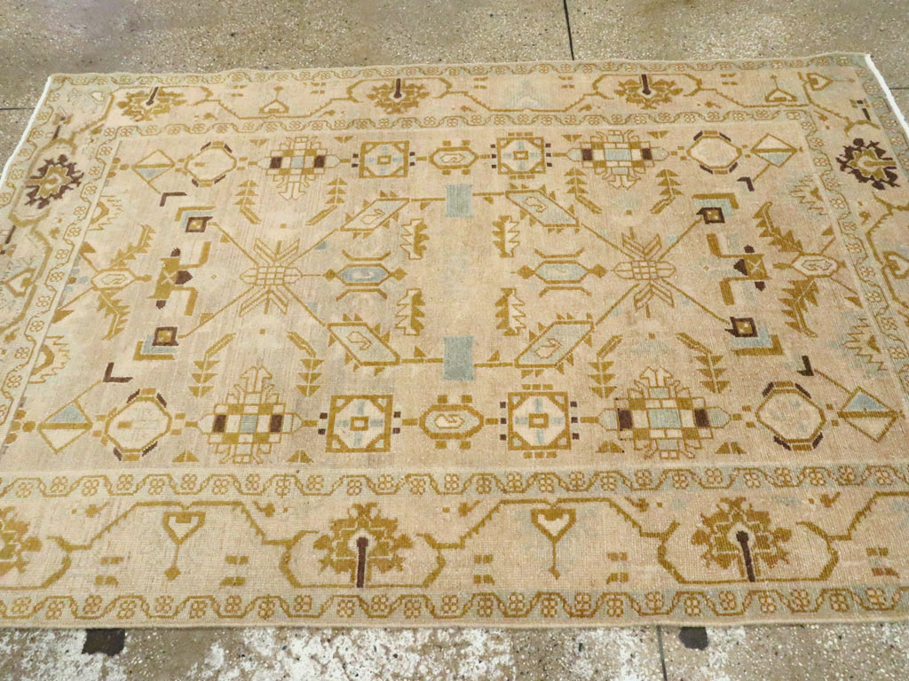 Vintage Persian Malayer Accent Rug, No.26907 - Staging