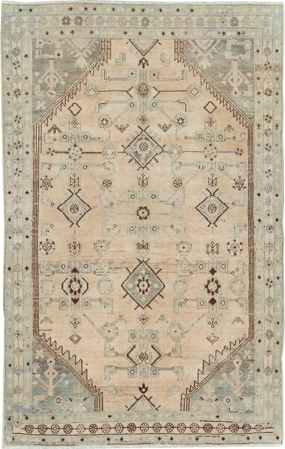 Vintage Persian Malayer Accent Rug, No.26910 - Staging