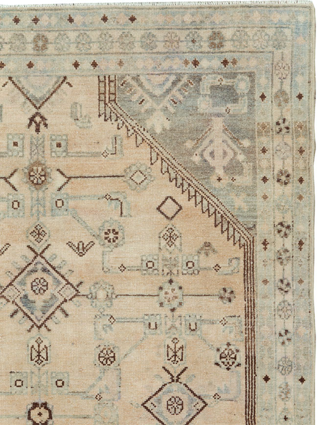 Vintage Persian Malayer Accent Rug, No.26910 - Staging