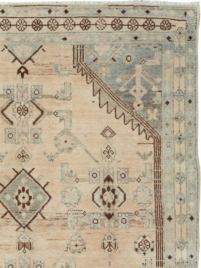 Vintage Persian Malayer Accent Rug, No.26910 - Staging