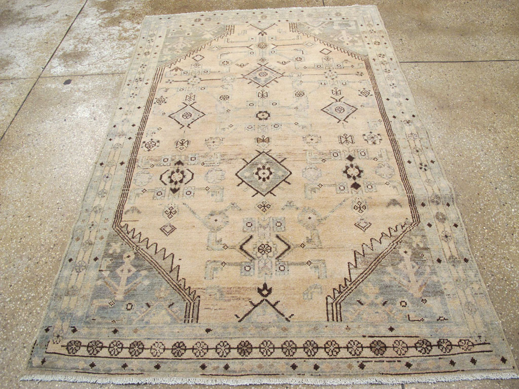 Vintage Persian Malayer Accent Rug, No.26910 - Staging