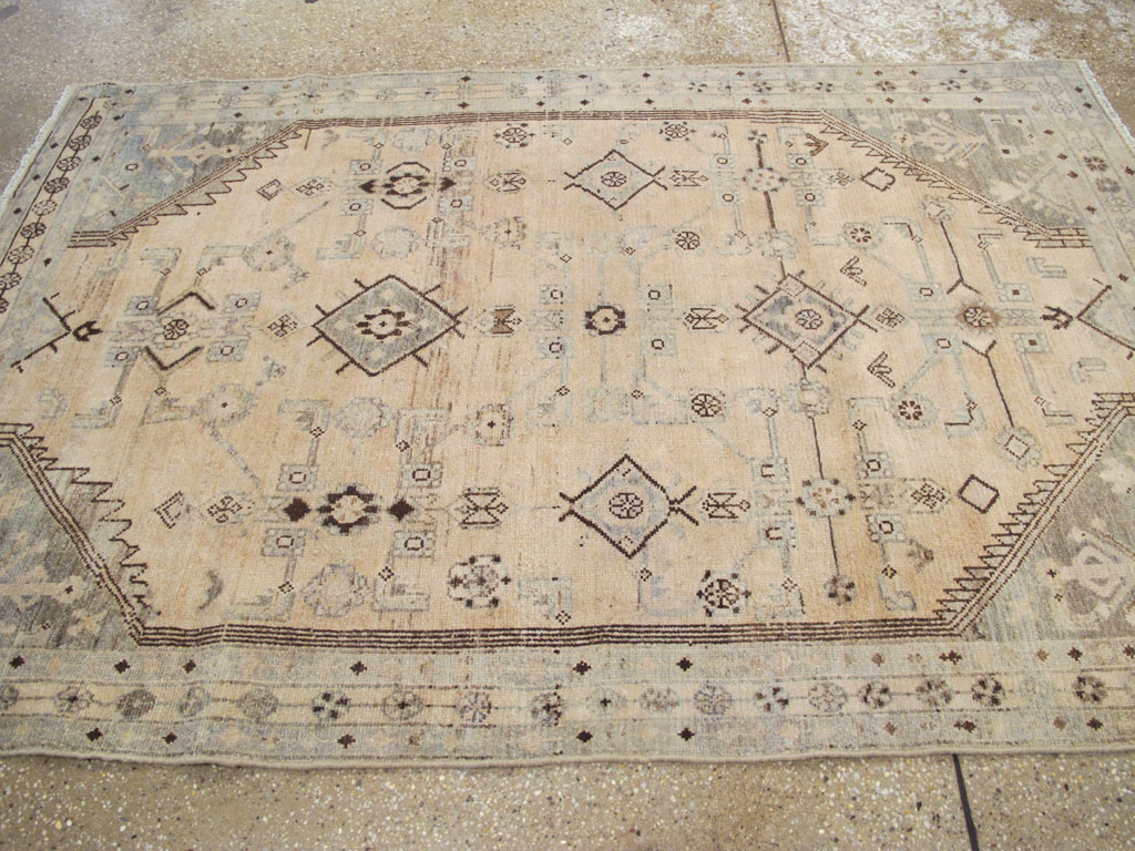 Vintage Persian Malayer Accent Rug, No.26910 - Staging