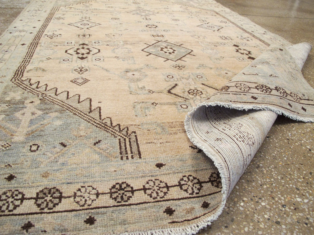 Vintage Persian Malayer Accent Rug, No.26910 - Staging