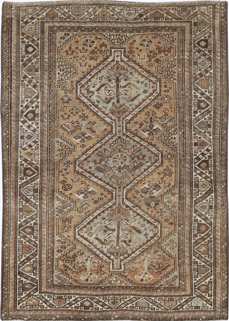 Vintage Persian Afshar Rug, No.26915 - Staging