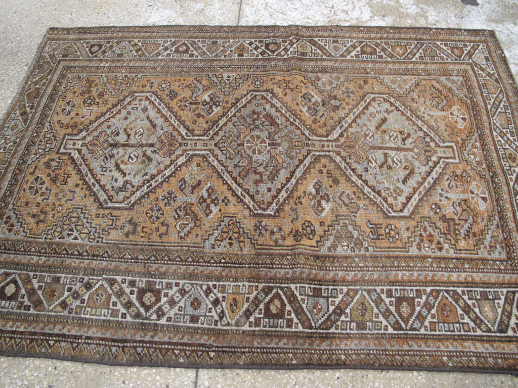 Vintage Persian Afshar Rug, No.26915 - Staging
