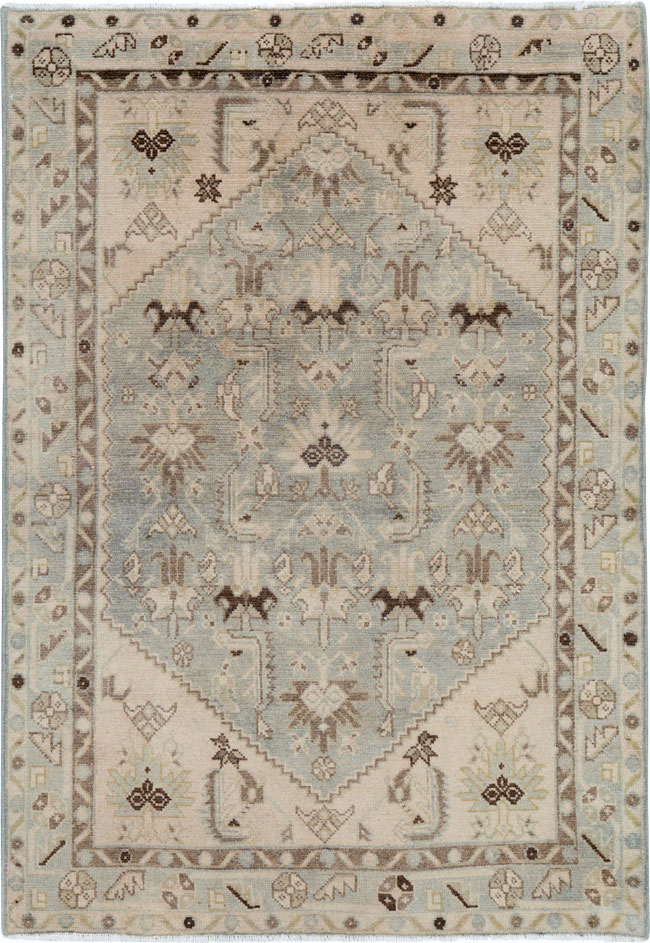 Vintage Persian Malayer Throw Rug, No.26921 - Staging