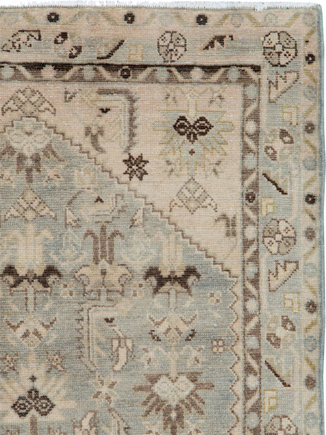 Vintage Persian Malayer Throw Rug, No.26921 - Staging