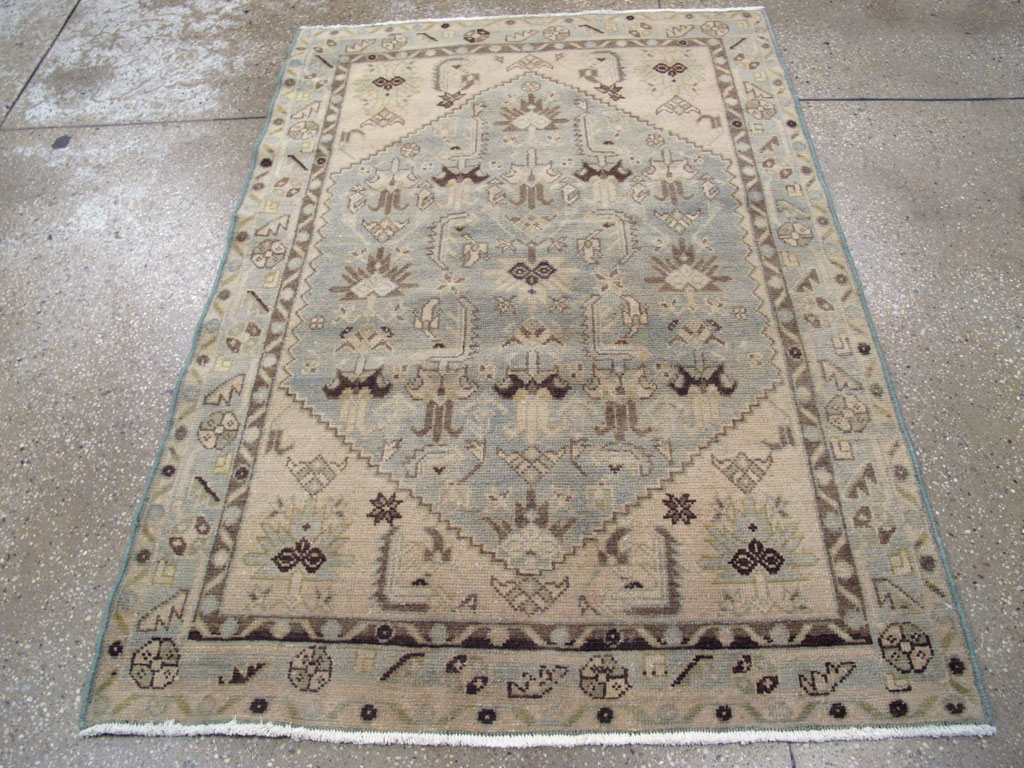 Vintage Persian Malayer Throw Rug, No.26921 - Staging