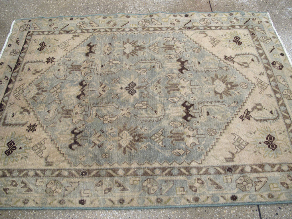 Vintage Persian Malayer Throw Rug, No.26921 - Staging