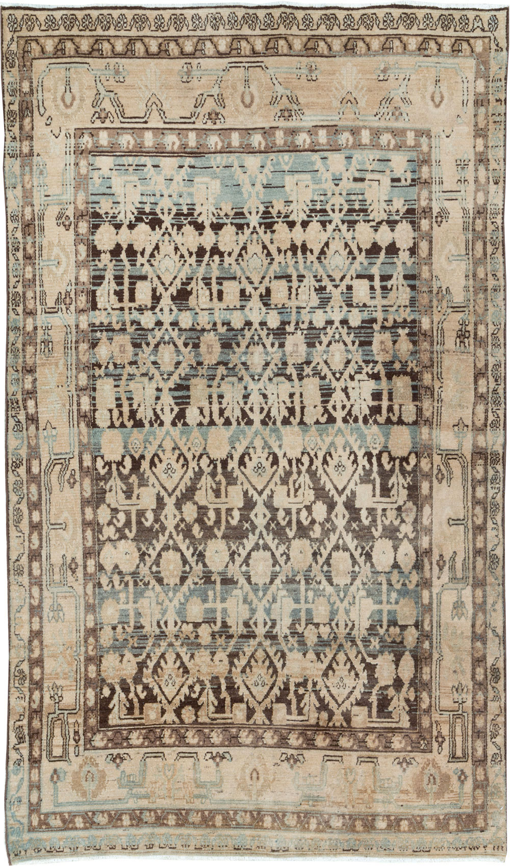 Vintage Persian Malayer Accent Rug, No.26923 - Staging