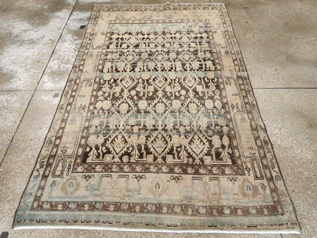 Vintage Persian Malayer Accent Rug, No.26923 - Staging