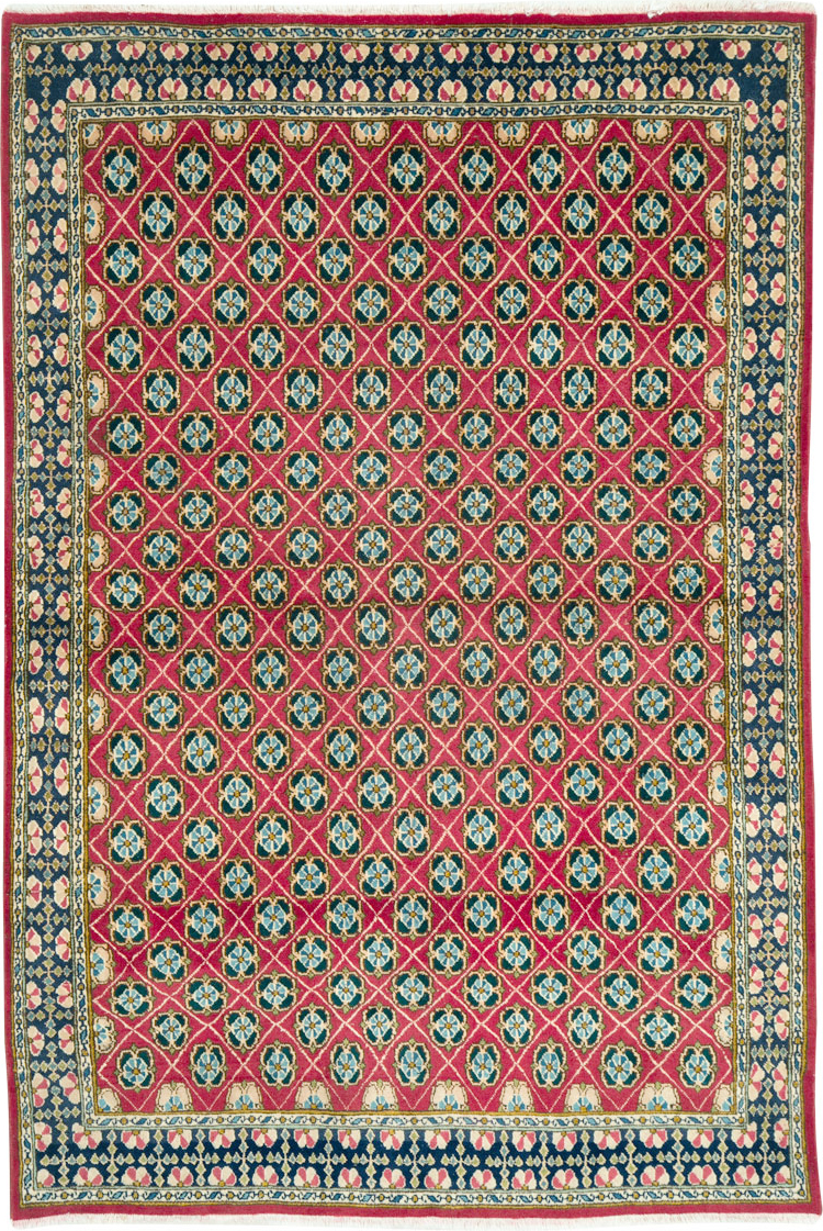 Vintage Persian Kashan Rug, No.26928 - Staging