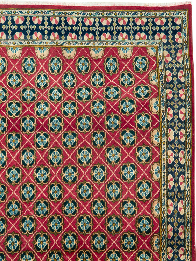 Vintage Persian Kashan Rug, No.26928 - Staging