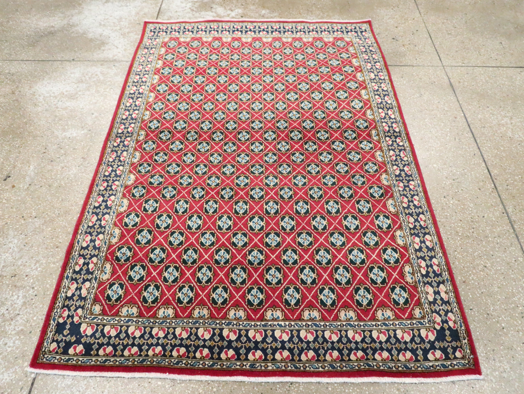 Vintage Persian Kashan Rug, No.26928 - Staging