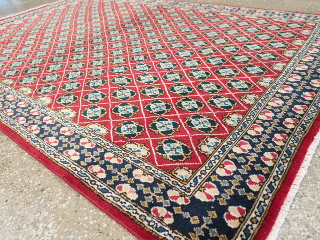 Vintage Persian Kashan Rug, No.26928 - Staging