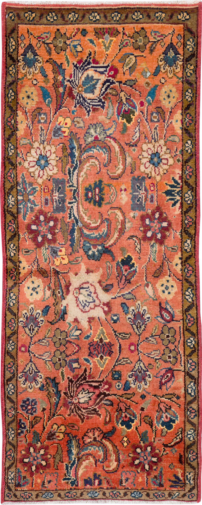 Vintage Persian Hamadan Throw Rug, No.26931 - Staging