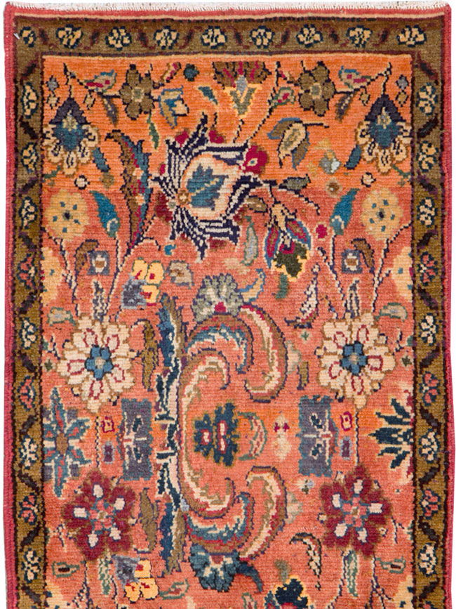 Vintage Persian Hamadan Throw Rug, No.26931 - Staging