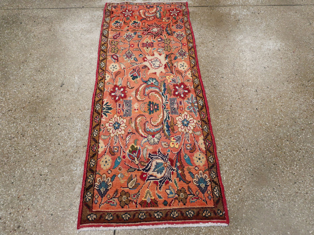 Vintage Persian Hamadan Throw Rug, No.26931 - Staging
