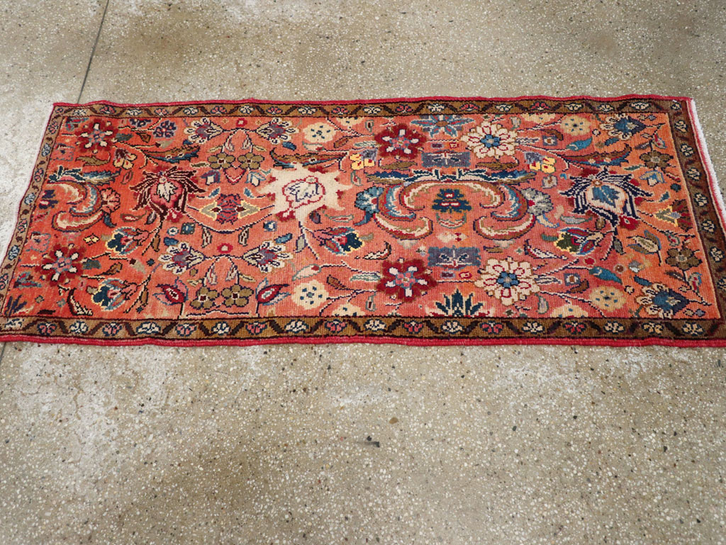 Vintage Persian Hamadan Throw Rug, No.26931 - Staging