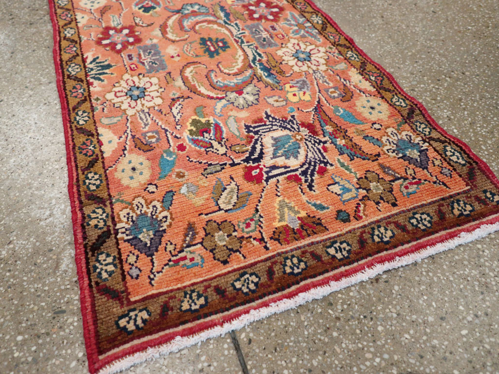 Vintage Persian Hamadan Throw Rug, No.26931 - Staging