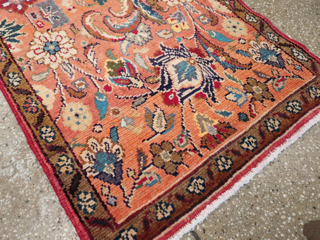 Vintage Persian Hamadan Throw Rug, No.26931 - Staging