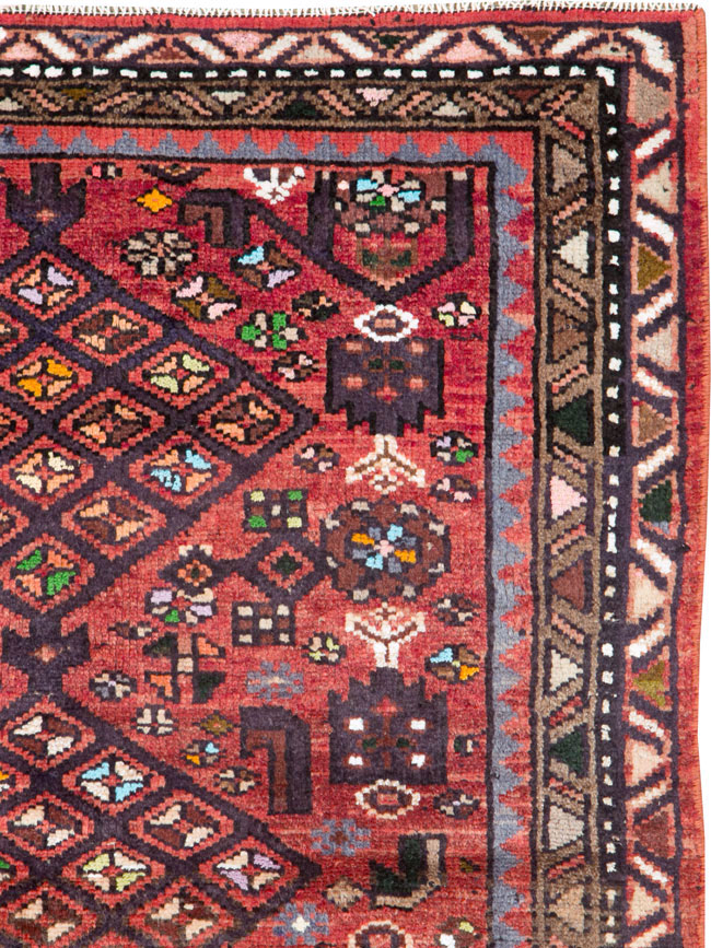 Vintage Persian Hamadan Rug, No.26932 - Staging